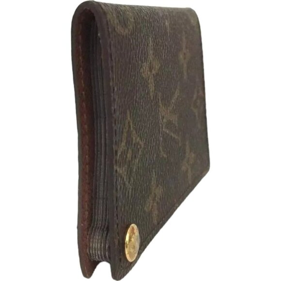 299152AH (C1) Louis Vuitton Wallet Card Case Porte Billets Pression Brown Monogr - Picture 4 of 9